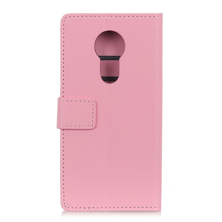 Wallet Stand Leather Protection Case for Motorola Moto G7 Power - Pink-2
