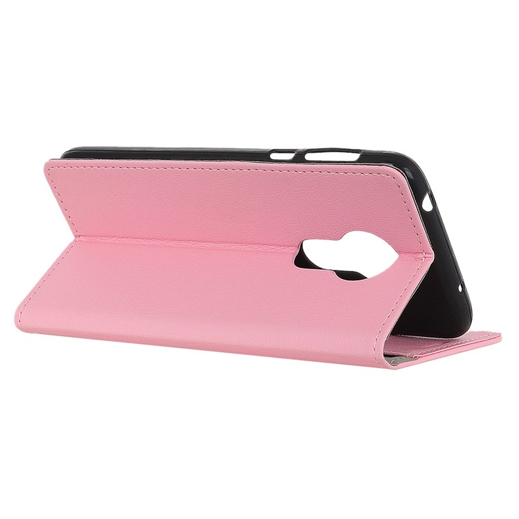 Wallet Stand Leather Protection Case for Motorola Moto G7 Power - Pink-4