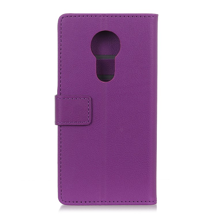 Wallet Stand Leather Protection Case for Motorola Moto G7 Power - Purple-2