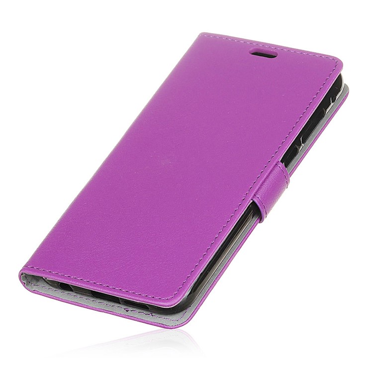 Wallet Stand Leather Protection Case for Motorola Moto G7 Power - Purple-6