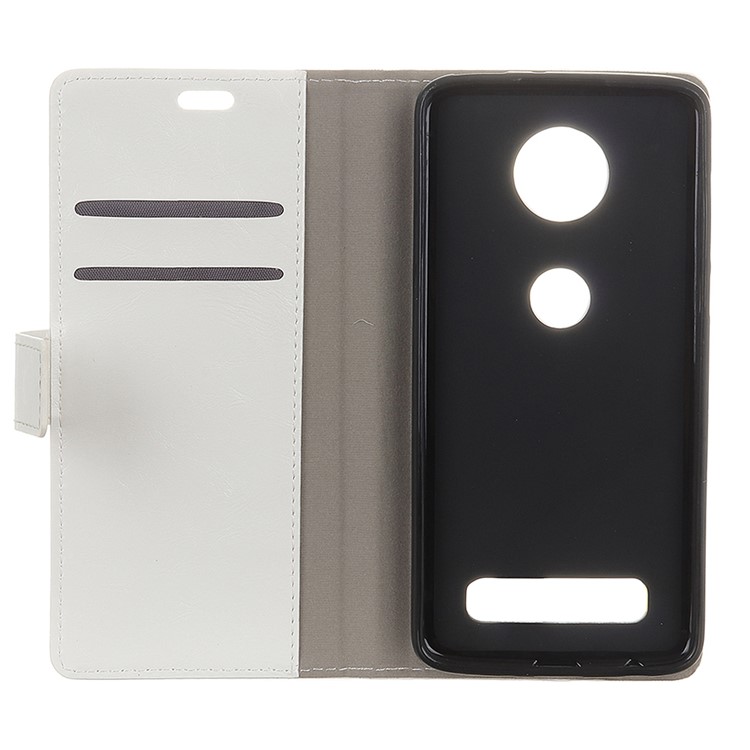 Crazy Horse PU Leather Mobile Phone Cover for Motorola Moto Z4 Play - White-7