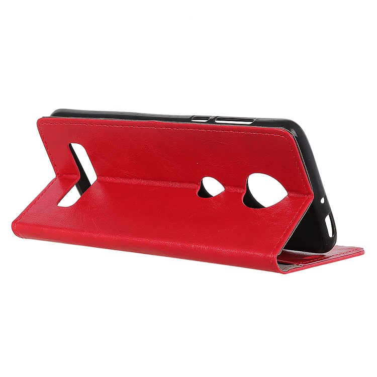 Crazy Horse PU Leather Mobile Phone Cover for Motorola Moto Z4 Play - Red-9