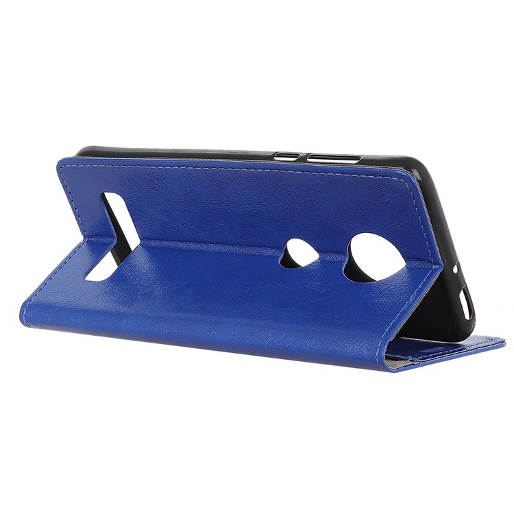 Crazy Horse PU Leather Mobile Phone Cover for Motorola Moto Z4 Play - Blue-9
