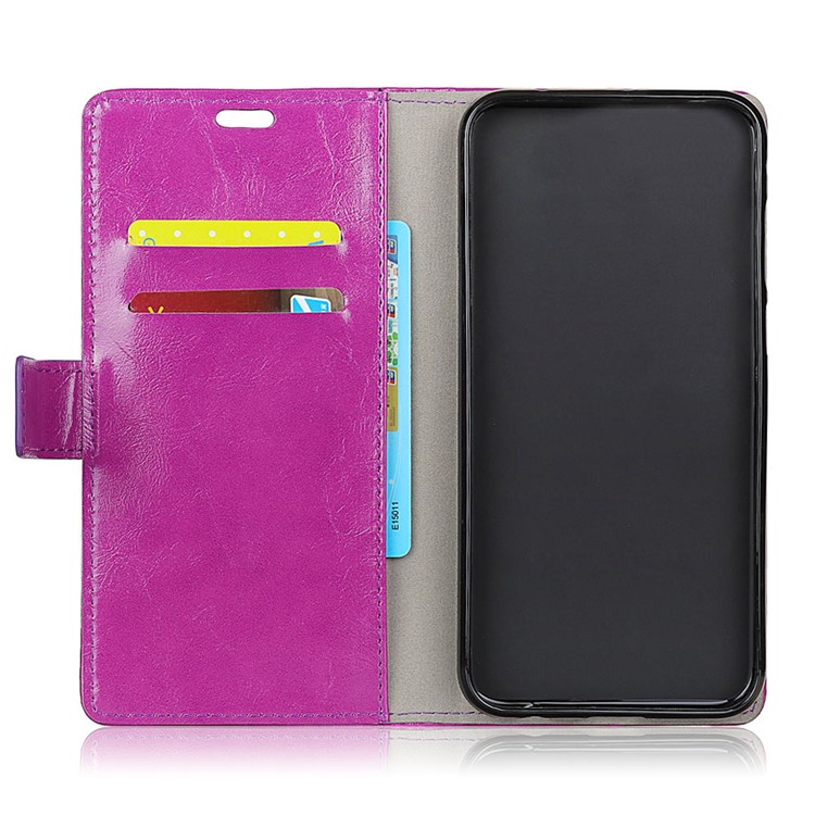 Crazy Horse PU Leather Mobile Phone Cover for Motorola Moto Z4 Play - Purple-4