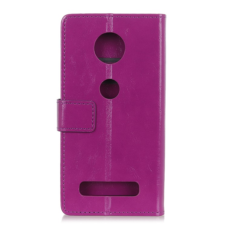 Crazy Horse PU Leather Mobile Phone Cover for Motorola Moto Z4 Play - Purple-7