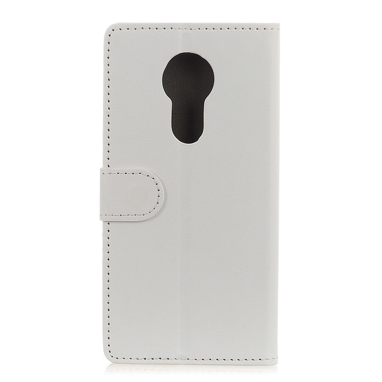 Wallet Leather Stand Cover for Motorola Moto G7 Power - White-3