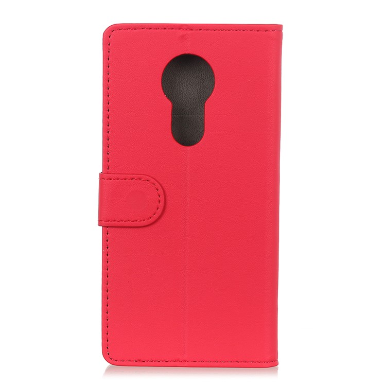 Wallet Leather Magnetic Case for Motorola Moto G7 Power - Red-3