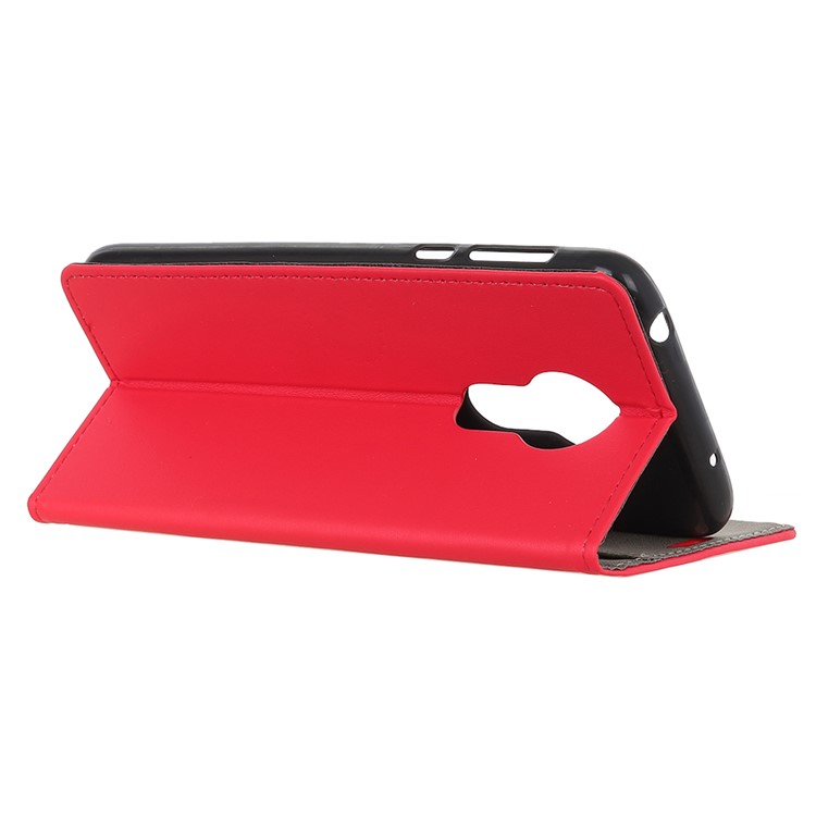 Wallet Leather Magnetic Case for Motorola Moto G7 Power - Red-5