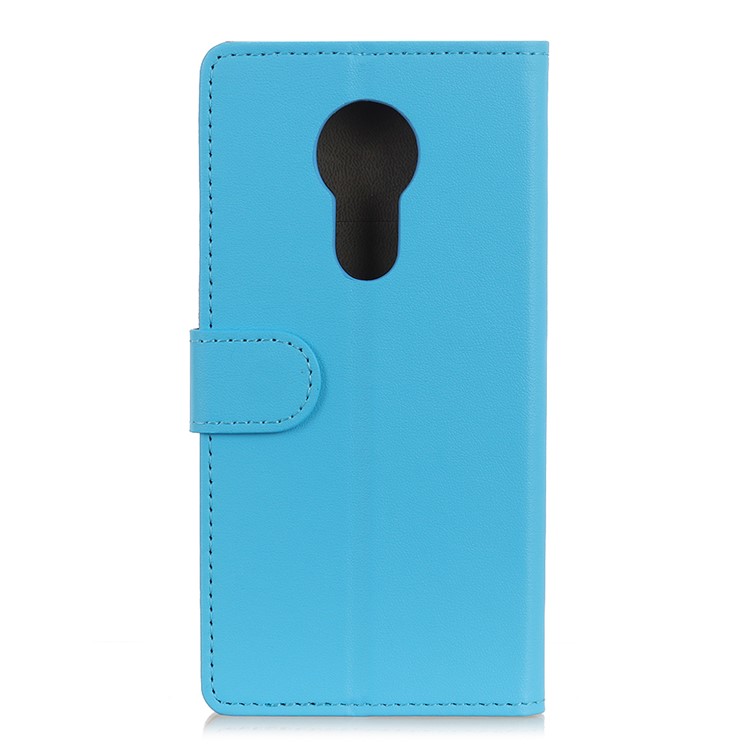 Leather Stand Case with Card Slots for Motorola Moto G7 Power - Blue-3