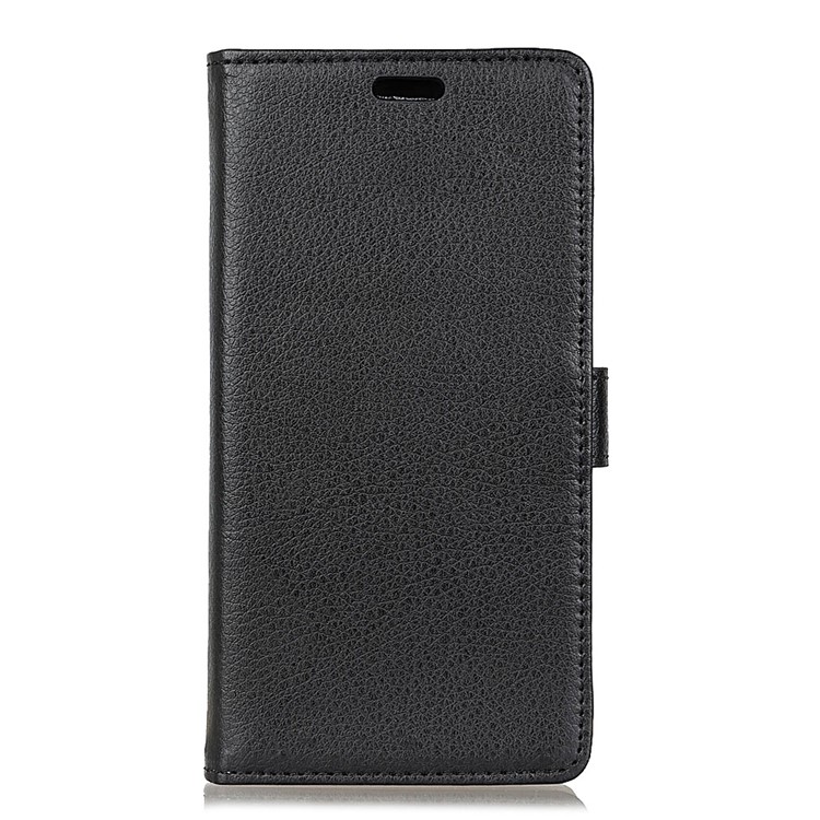 Litchi Texture Wallet Stand Leather Phone Case for Motorola Moto G7 Power - Black-2