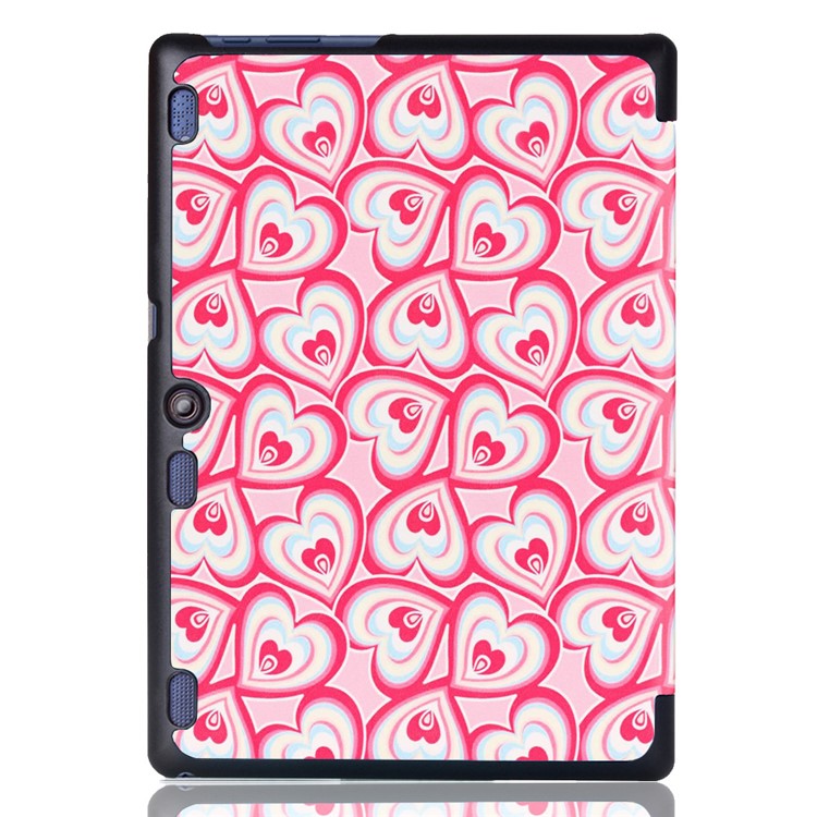 Smart Leather Stand Cover for Lenovo TAB 2 A10-30 X30 / TAB 2 A10-70 - Multiple Hearts-3