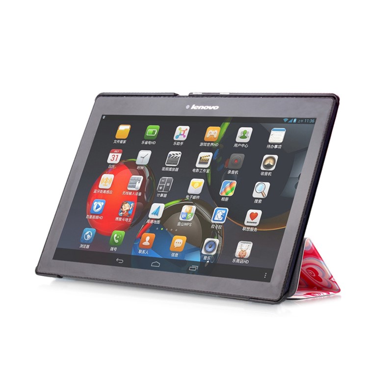 Smart Leather Stand Cover for Lenovo TAB 2 A10-30 X30 / TAB 2 A10-70 - Multiple Hearts-5