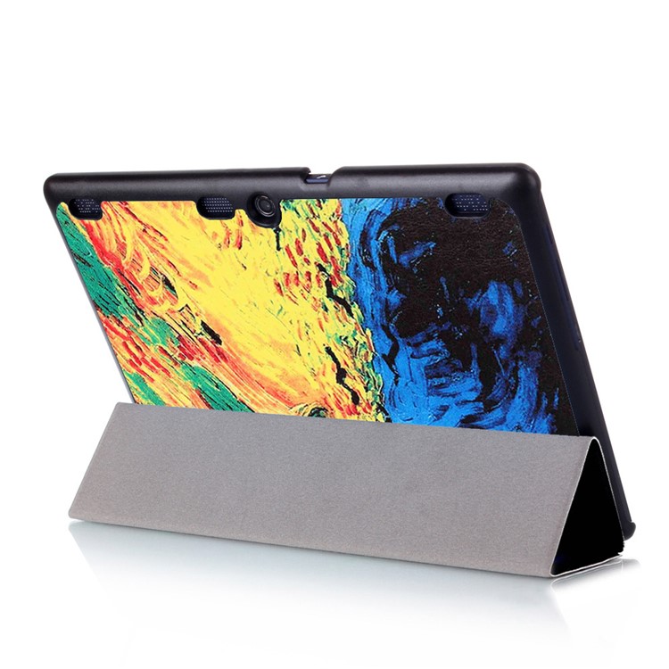 Smart Leather Stand Case for Lenovo TAB 2 A10-30 X30 / TAB 2 A10-70 - Oil Painting-6