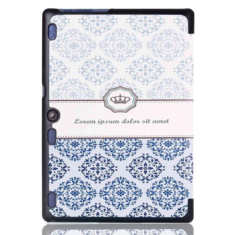 Smart Leather Stand Case for Lenovo TAB 2 A10-30 X30 / TAB 2 A10-70 - Retro Flower-3