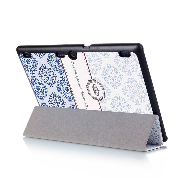 Smart Leather Stand Case for Lenovo TAB 2 A10-30 X30 / TAB 2 A10-70 - Retro Flower-6