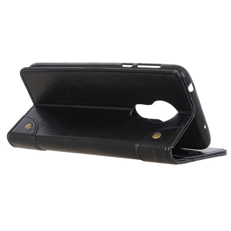 Nappa Texture Wallet Stand Leather Case for Motorola Moto G7 Power - Black-10