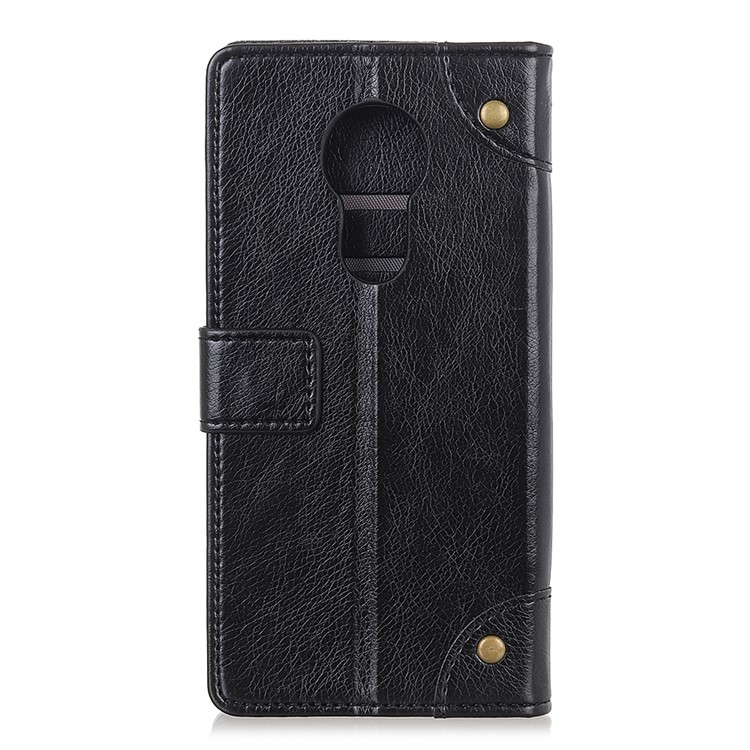 Nappa Texture Wallet Stand Leather Case for Motorola Moto G7 Power - Black-8