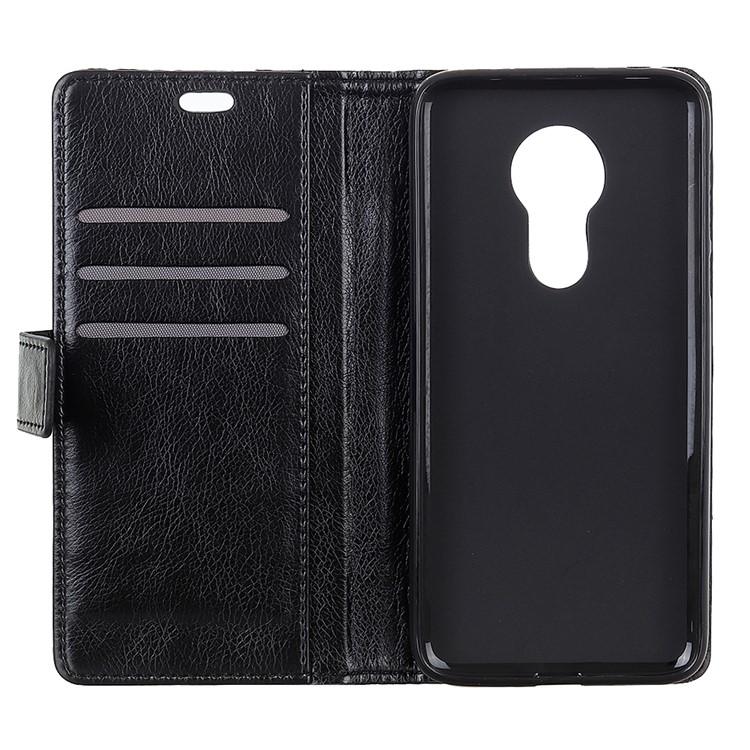 Nappa Texture Wallet Stand Leather Case for Motorola Moto G7 Power - Black-9