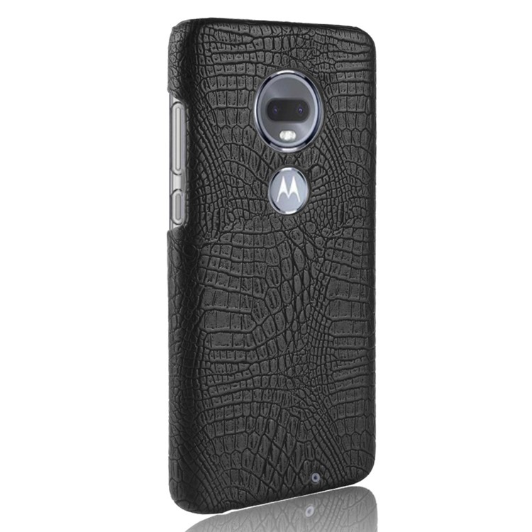 Crocodile Texture PU Leather Coated PC Phone Case for Motorola Moto G7 / G7 Plus - Black-4