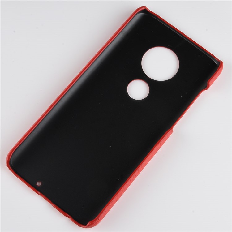 Crocodile Texture PU Leather Coated PC Phone Case for Motorola Moto G7 / G7 Plus - Red-5