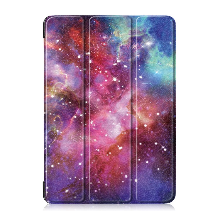 Pattern Printing Tri-fold Stand PU Leather Cover for Lenovo Tab M10 TB-X605F - Universe-2