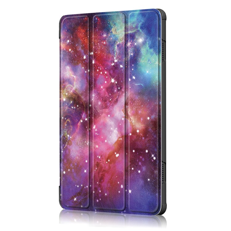 Pattern Printing Tri-fold Stand PU Leather Cover for Lenovo Tab M10 TB-X605F - Universe-4