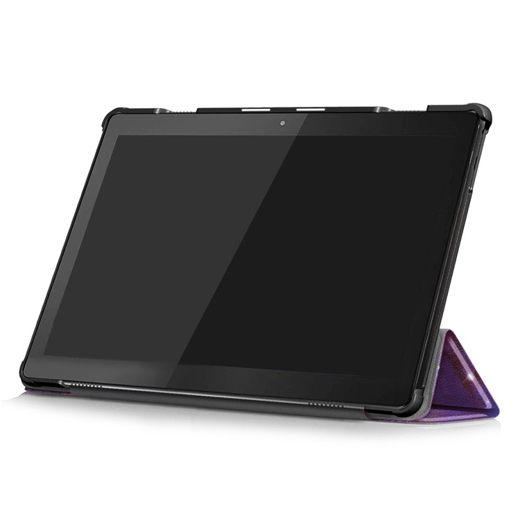Pattern Printing Tri-fold Stand PU Leather Cover for Lenovo Tab M10 TB-X605F - Universe-5