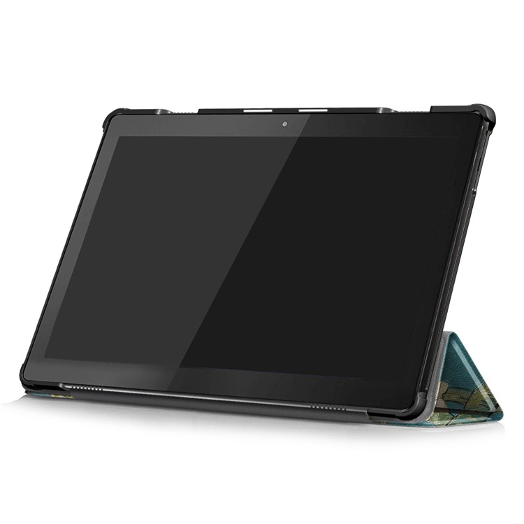 Pattern Printing Tri-fold Stand PU Leather Cover for Lenovo Tab M10 TB-X605F - Wintersweet-5