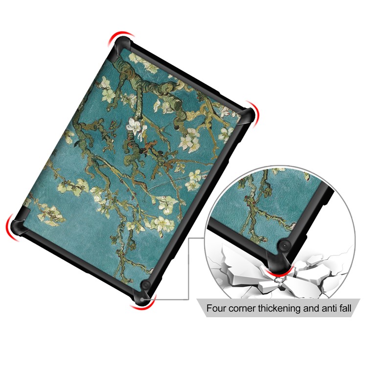 Pattern Printing Tri-fold Stand PU Leather Cover for Lenovo Tab M10 TB-X605F - Wintersweet-8