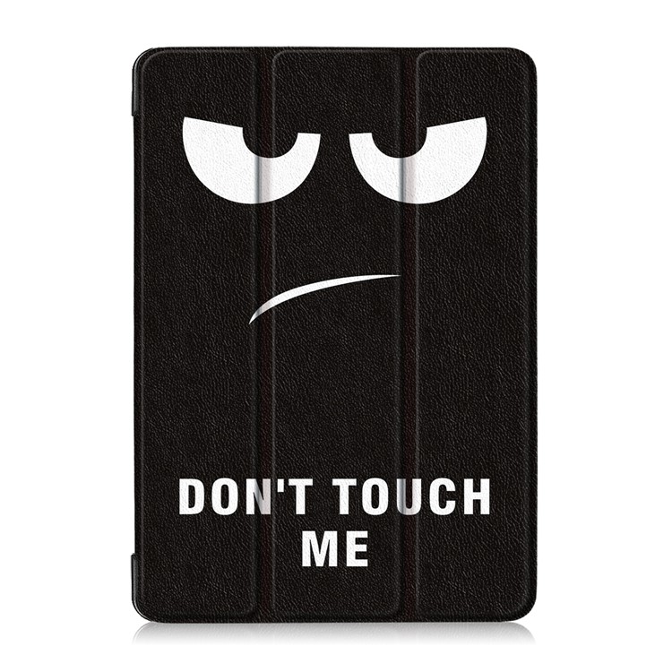 Pattern Printing Tri-fold Stand PU Leather Cover for Lenovo Tab M10 TB-X605F - Do Not Touch Me-2