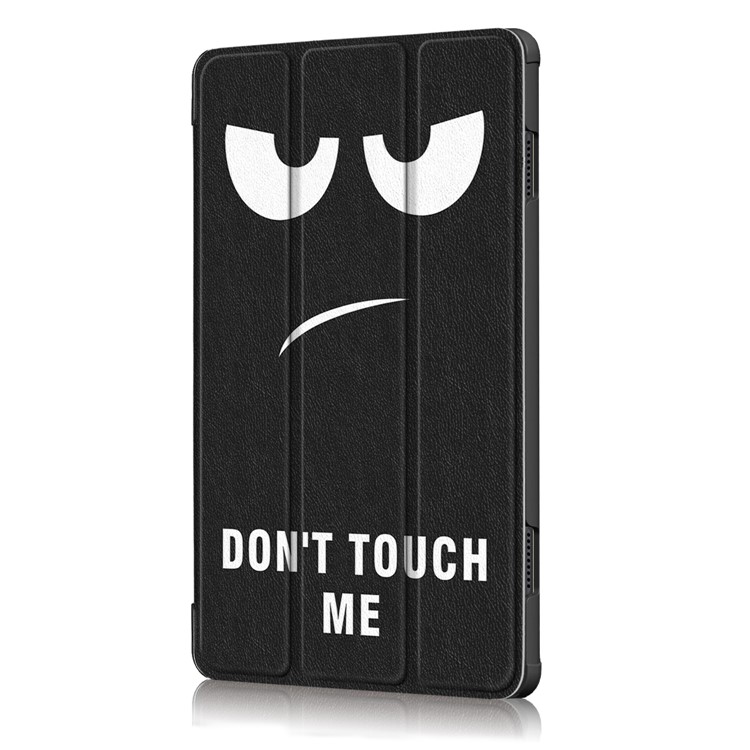 Pattern Printing Tri-fold Stand PU Leather Cover for Lenovo Tab M10 TB-X605F - Do Not Touch Me-4