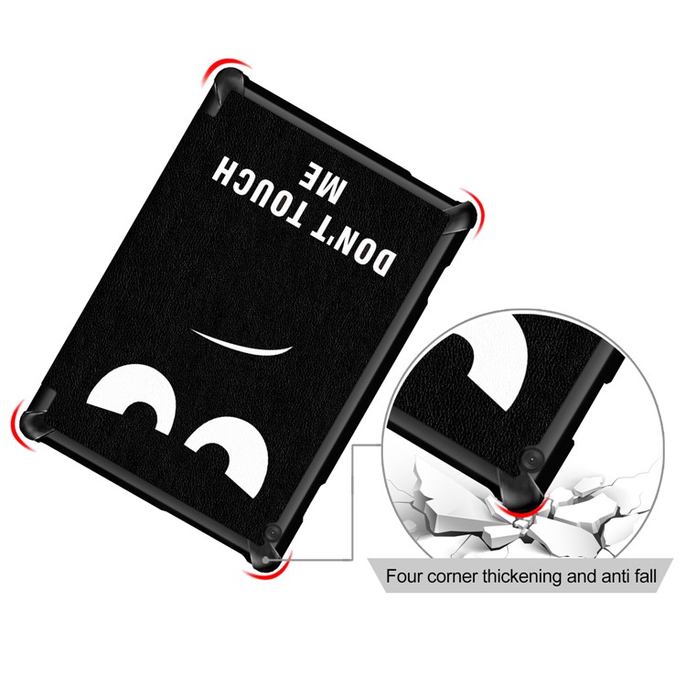 Pattern Printing Tri-fold Stand PU Leather Cover for Lenovo Tab M10 TB-X605F - Do Not Touch Me-8