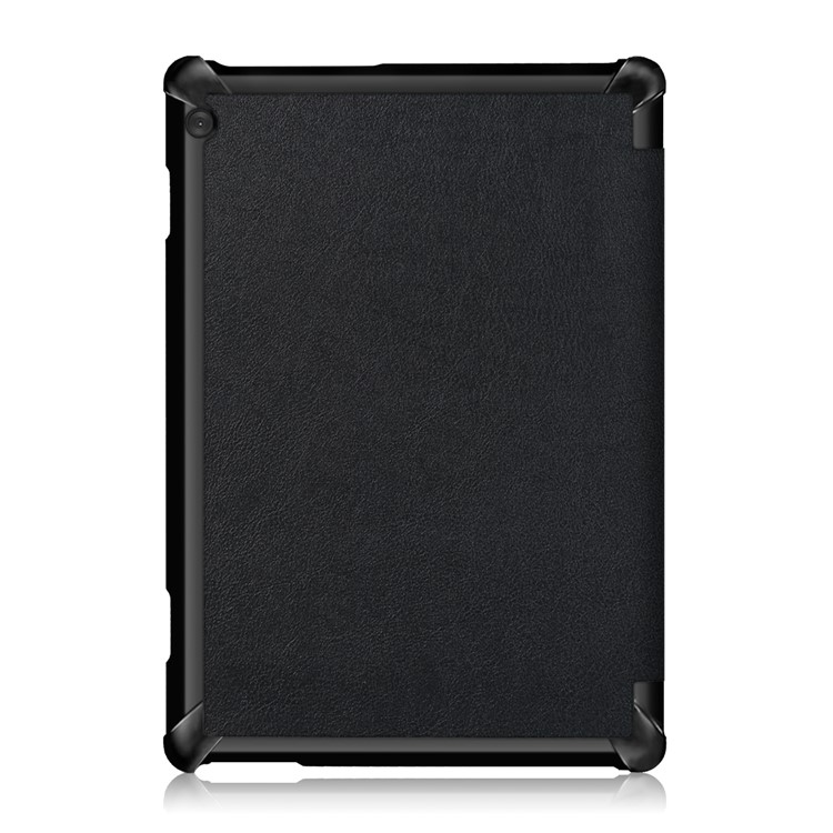 Tri-fold Stand Leather Case for Lenovo Tab M10 TB-X605F - Black-5