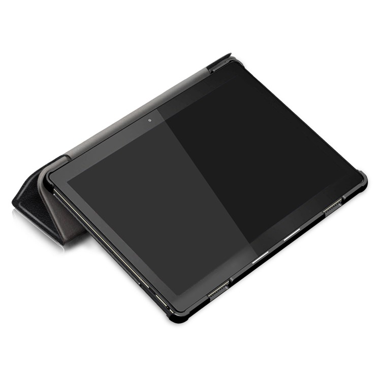 Tri-fold Stand Leather Case for Lenovo Tab M10 TB-X605F - Black-9