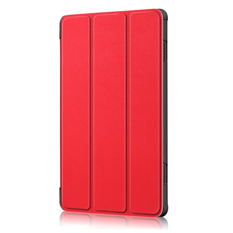 Tri-fold Stand Leather Case for Lenovo Tab M10 TB-X605F - Red-4