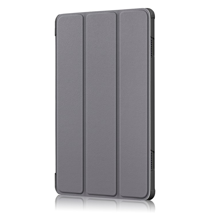 Tri-fold Stand Leather Case for Lenovo Tab M10 TB-X605F - Grey-4