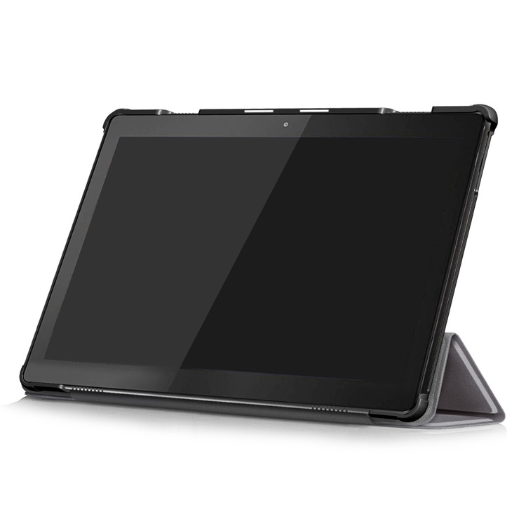 Tri-fold Stand Leather Case for Lenovo Tab M10 TB-X605F - Grey-5