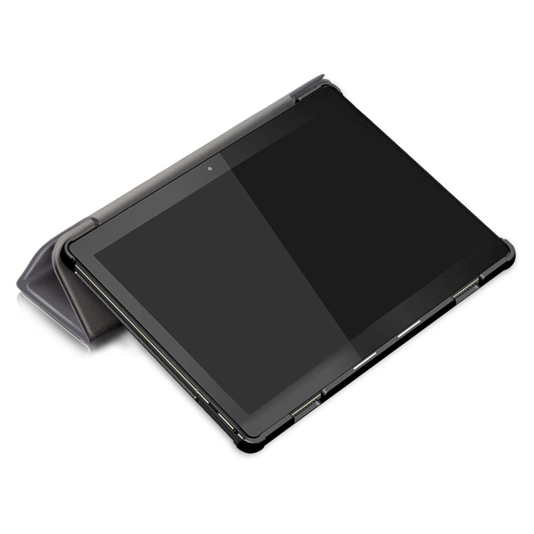 Tri-fold Stand Leather Case for Lenovo Tab M10 TB-X605F - Grey-7