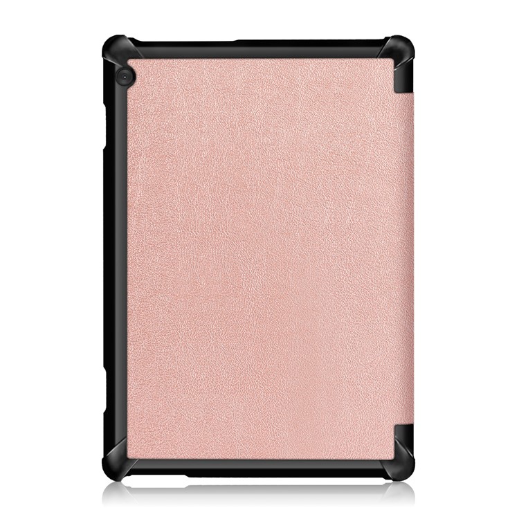 Tri-fold Stand Leather Case for Lenovo Tab M10 TB-X605F - Pink-3