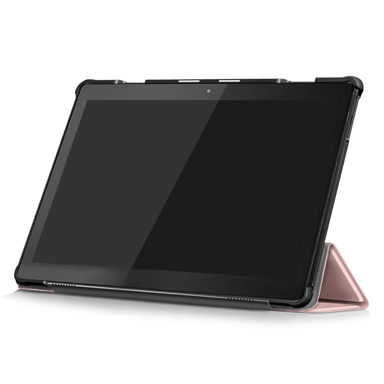 Tri-fold Stand Leather Case for Lenovo Tab M10 TB-X605F - Pink-5