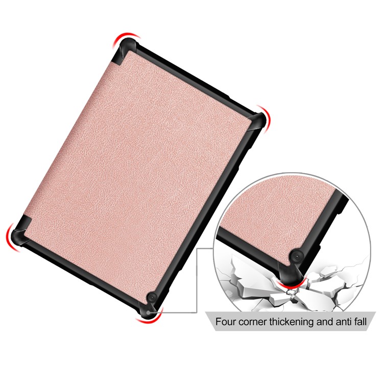 Tri-fold Stand Leather Case for Lenovo Tab M10 TB-X605F - Pink-8