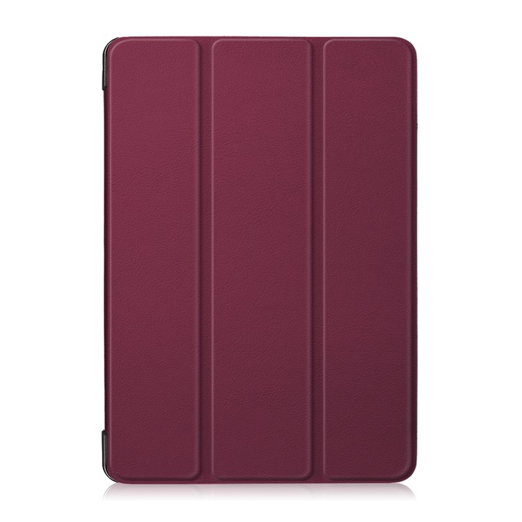 Tri-fold Stand Leather Case for Lenovo Tab M10 TB-X605F - Wine Red-8