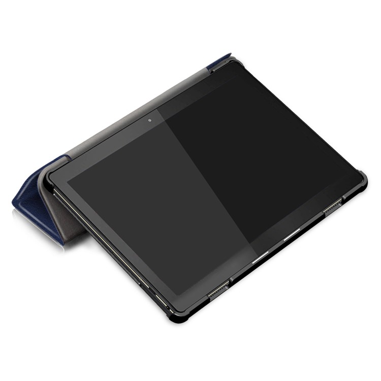 Tri-fold Stand Leather Case for Lenovo Tab M10 TB-X605F - Blue-3