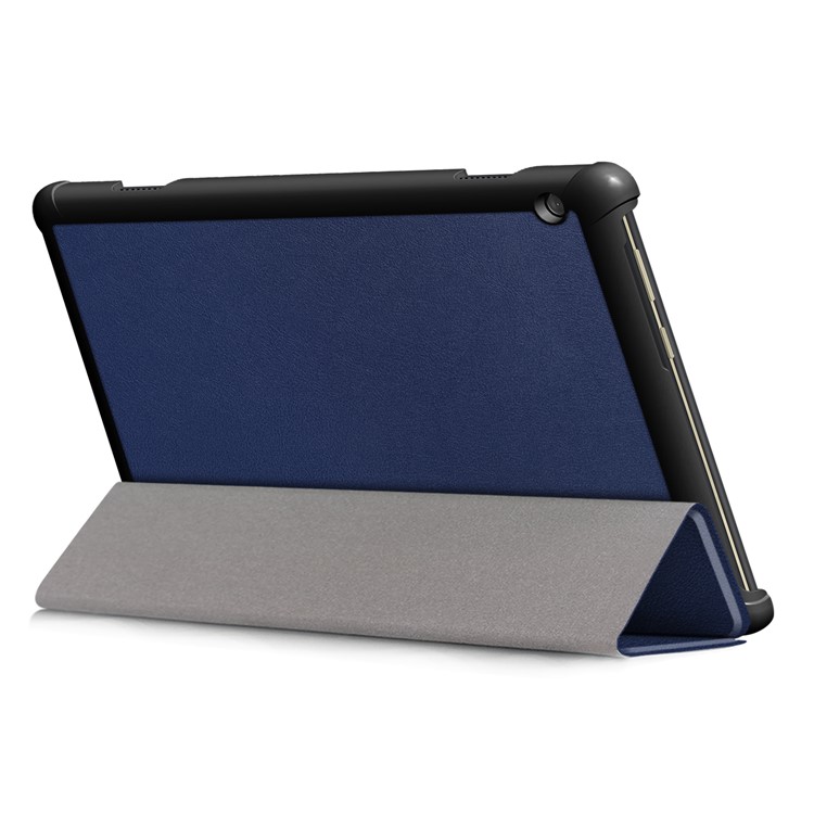 Tri-fold Stand Leather Case for Lenovo Tab M10 TB-X605F - Blue-4