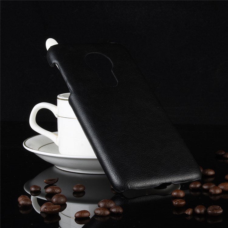 Litchi Texture PU Leather Coated PC Case for Motorola Moto G7 Power (US Version) - Black-2