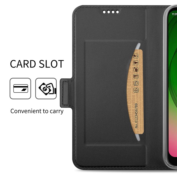 Business-Style-Handyhülle Aus Leder Mit Kartensteckplatz Für Motorola G7 (EU-Version) - Schwarz-6