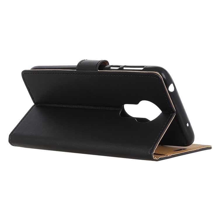 Wallet Stand Flip Magnetic PU Leather Phone Cover for Motorola Moto G7 Power - Black-4