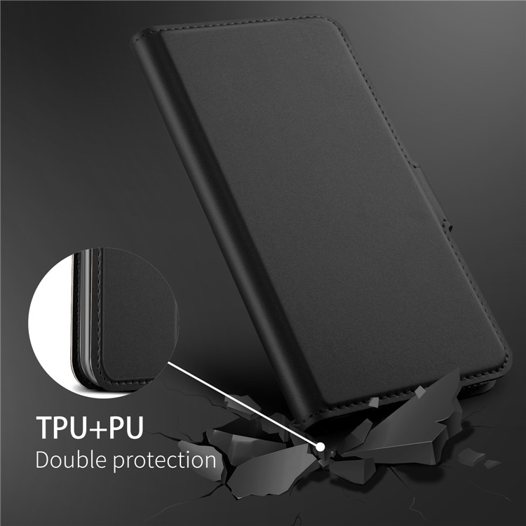 Business Style Card Holder Leather Stand Cover for Motorola Moto G7/G7 Plus - Black-5