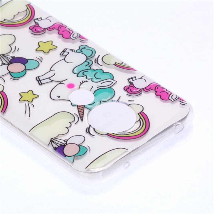 Pattern Printing Soft TPU Mobile Phone Shell for Motorola Moto G7 Power (US Version) - Unicorn-6