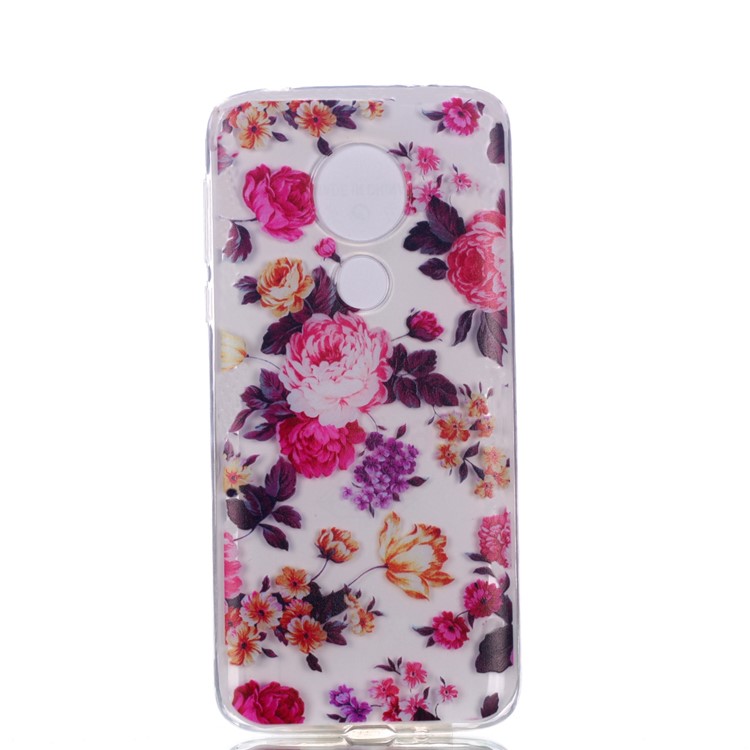 Pattern Printing Soft TPU Mobile Phone Shell for Motorola Moto G7 Power (US Version) - Blooming Flower-3